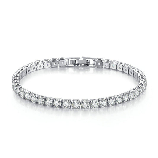 Beautiful Silver Plated Sparkle Tennis Bracelet