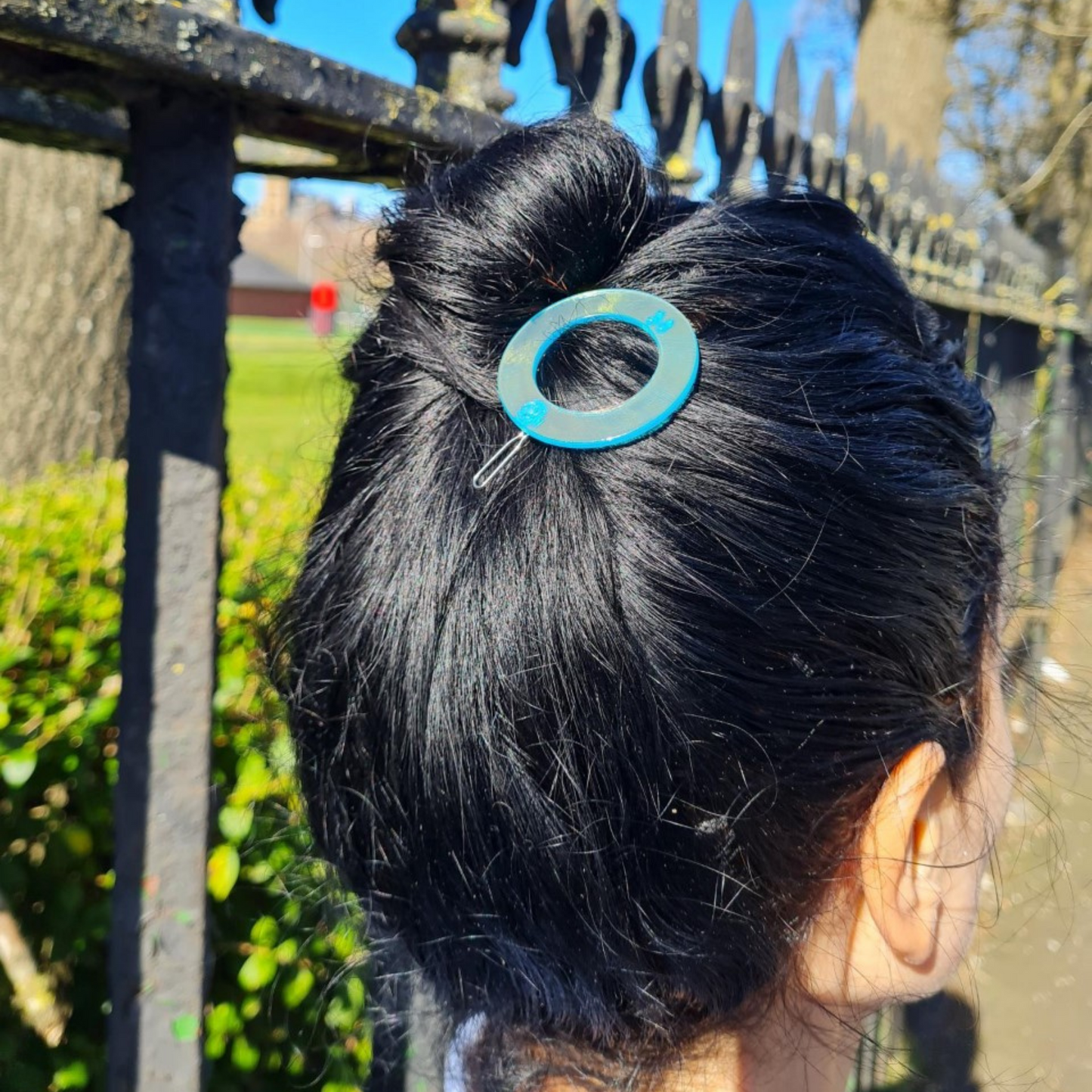 Disco Round Pink Hair Clip