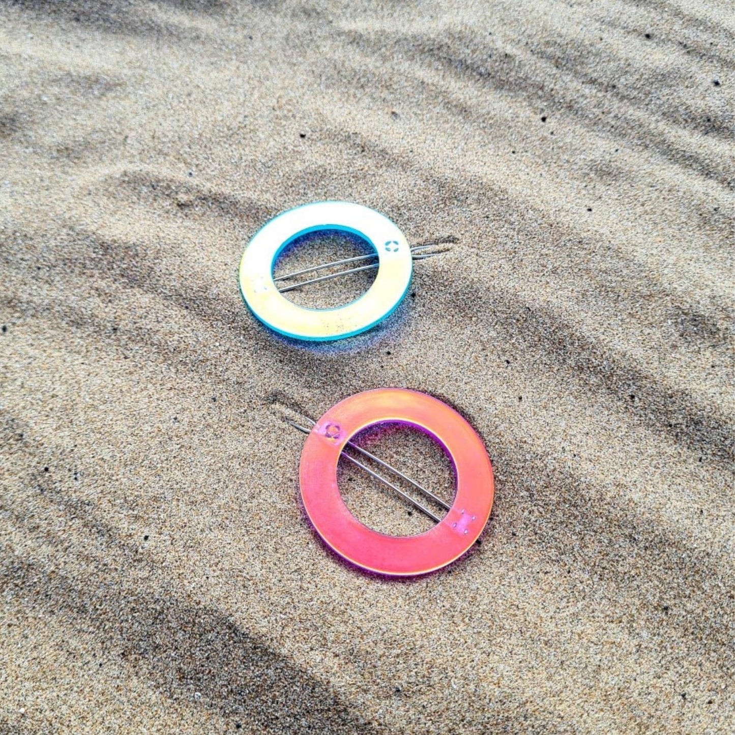 Disco Round Pink Hair Clip