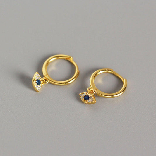 Exotic Gold Plated Eye Drop Earrings