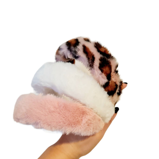 Fiesty Leopard Print Fluffy Headband