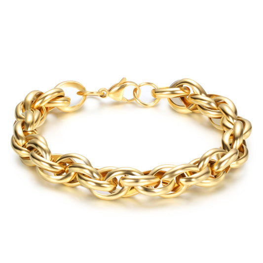 Twisted Chunky Gold Plated Bracelet
