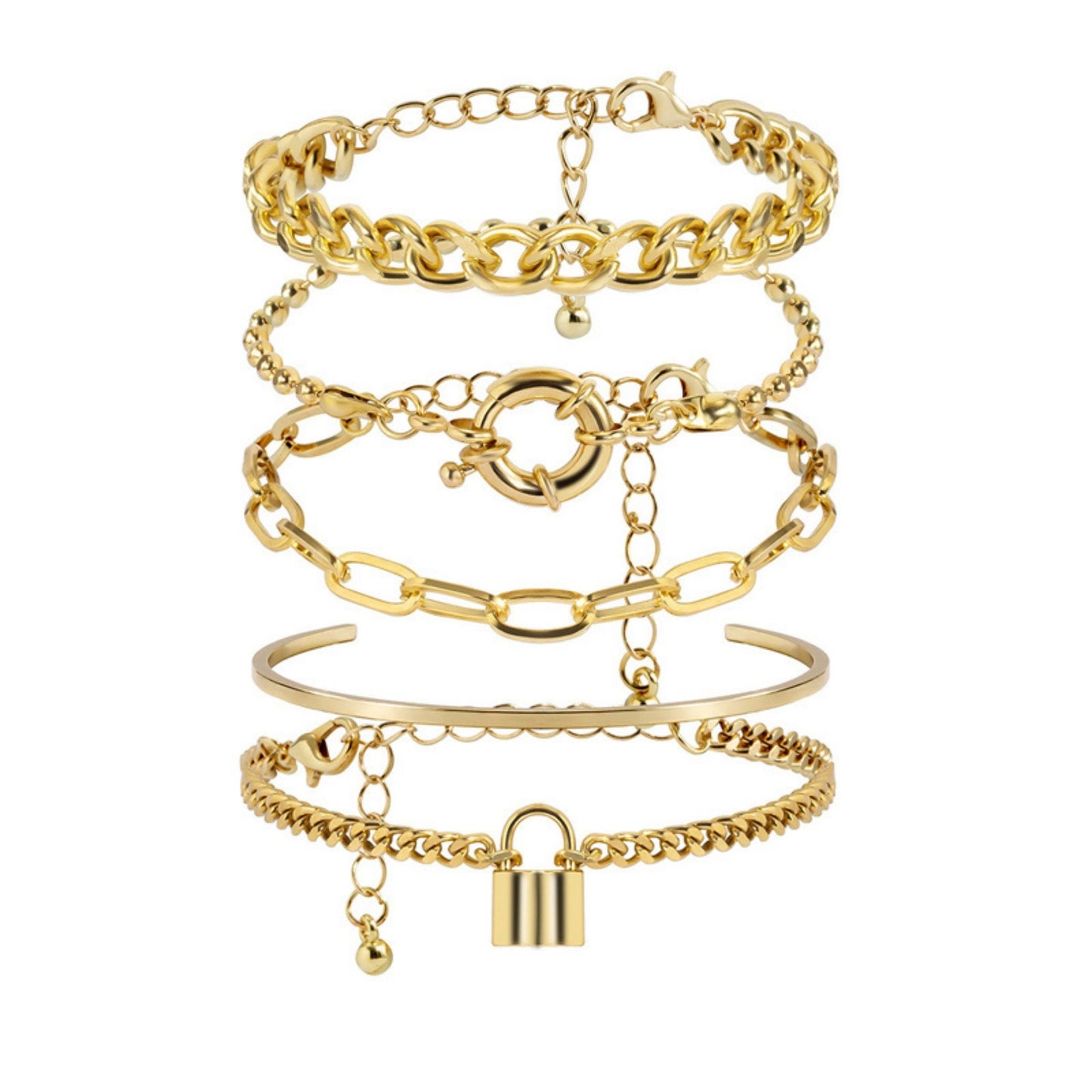 Boho Gold Plated Multi-Pack Bracelet Set