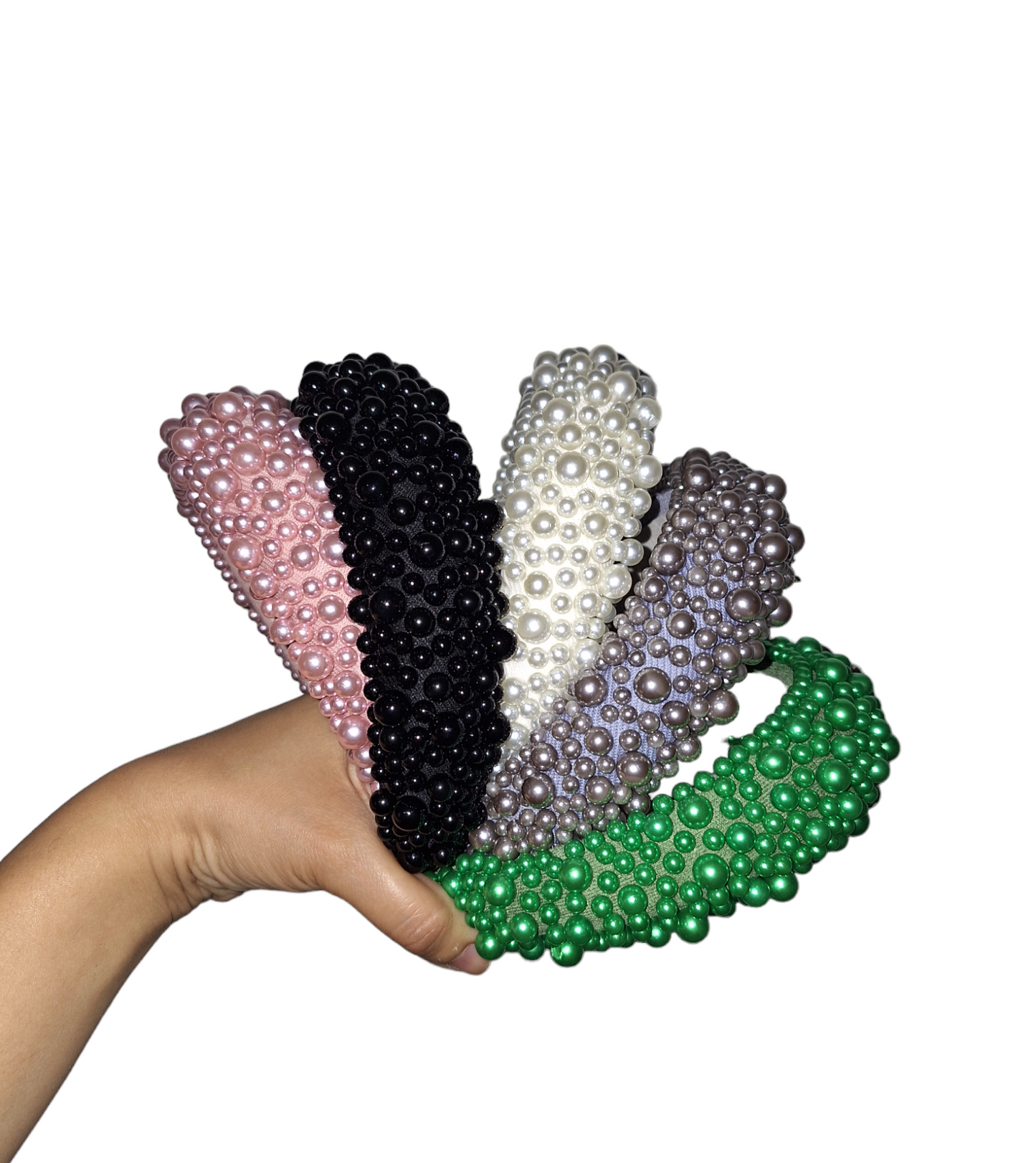 Handmade Silver Grey Baroque Pearl Headband