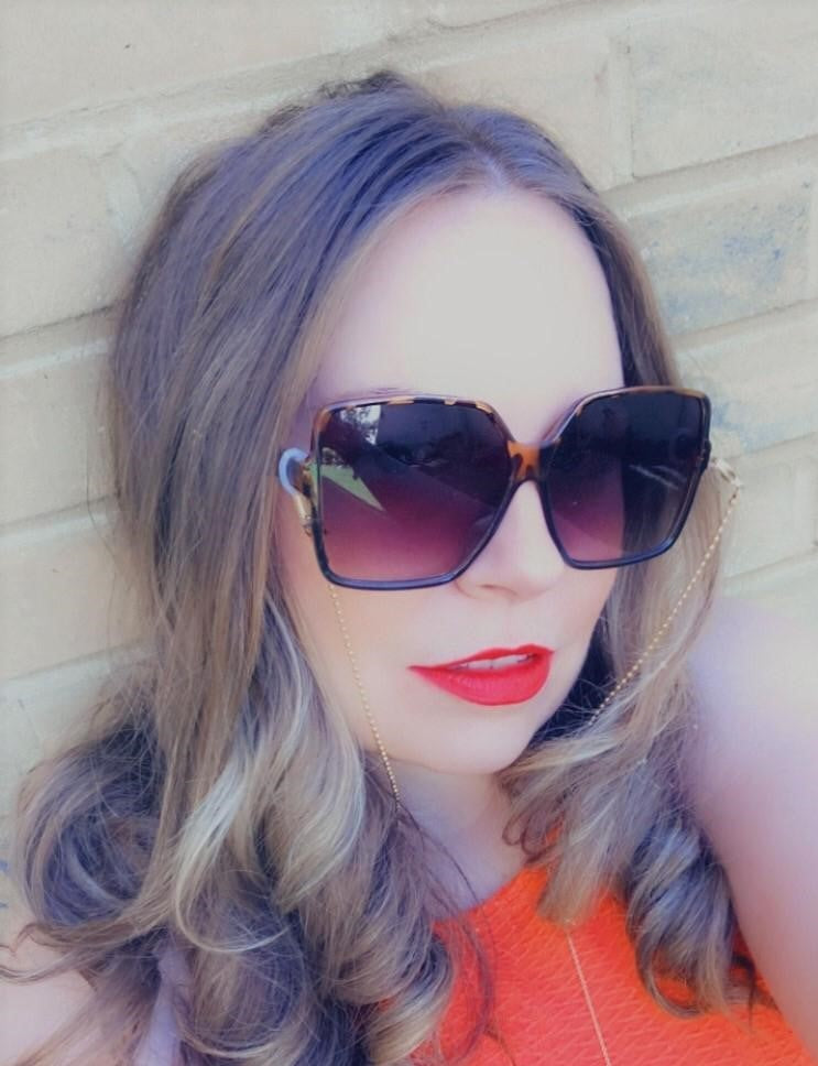 Oversized Glam Black Sunglasses