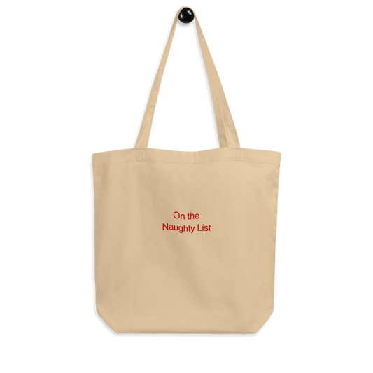 Organic Cotton Tote Bag in Oyster against a black background.
