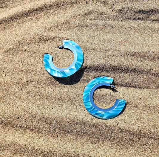 Upcycled Under the Sea Resin Hoops