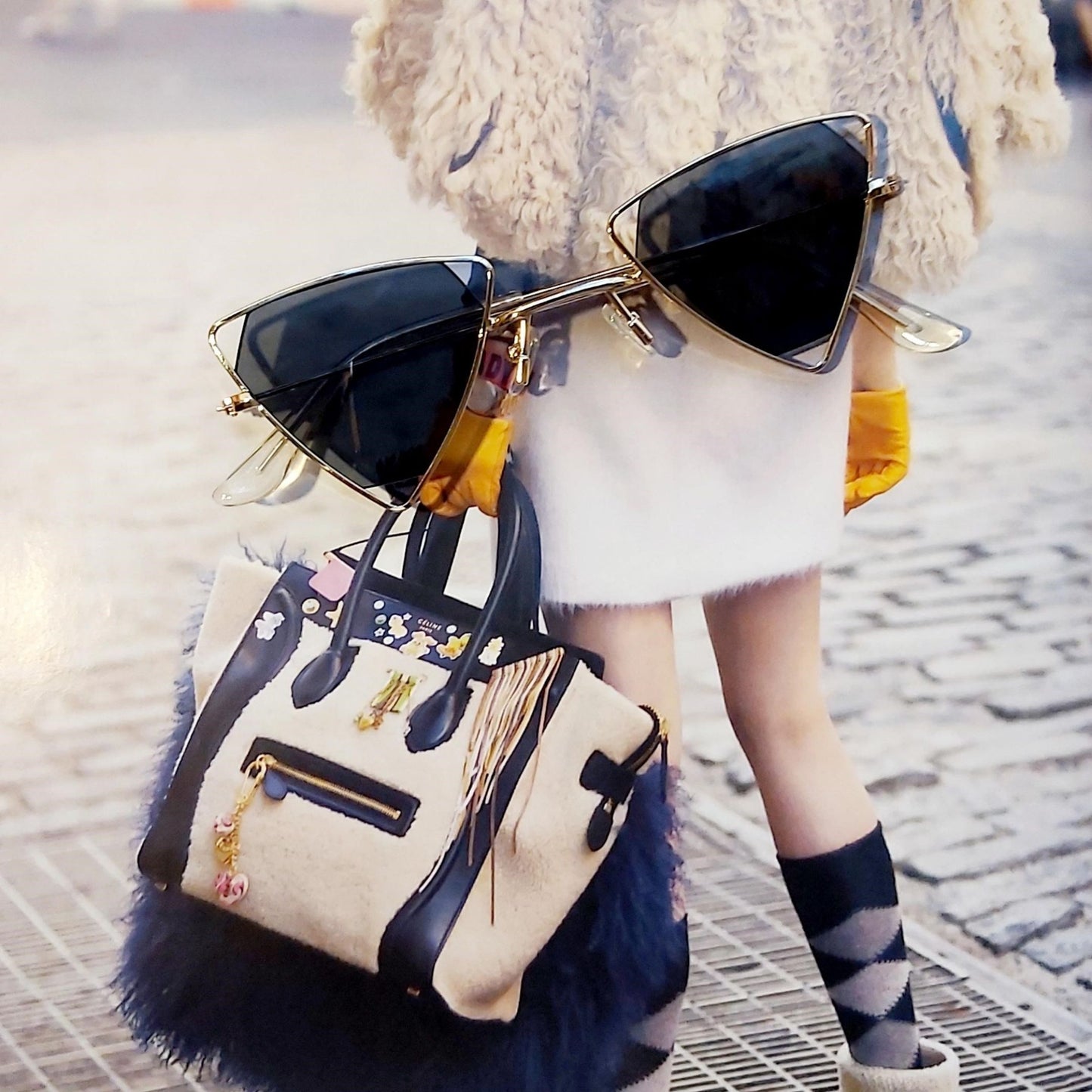 Rock Star Black Triangle Sunglasses