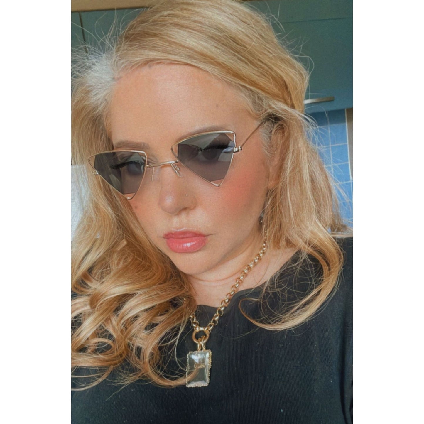 Rock Star Black Triangle Sunglasses