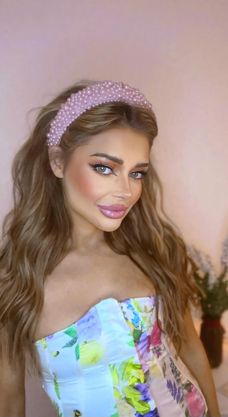 Handmade Green Baroque Pearl Headband