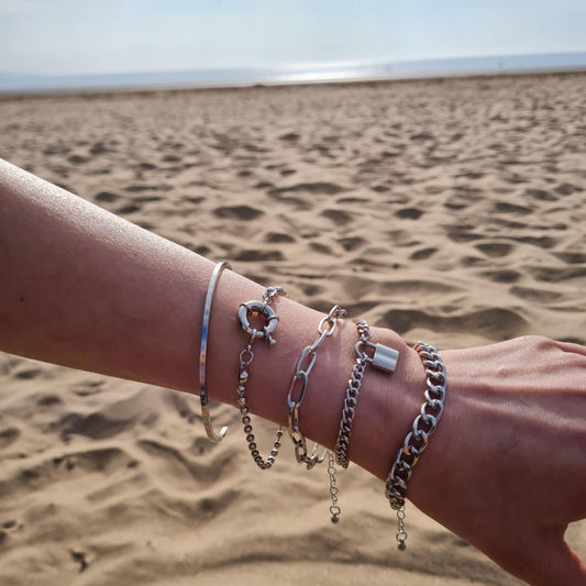 Boho Silver Plated Multi-Pack Bracelet Set