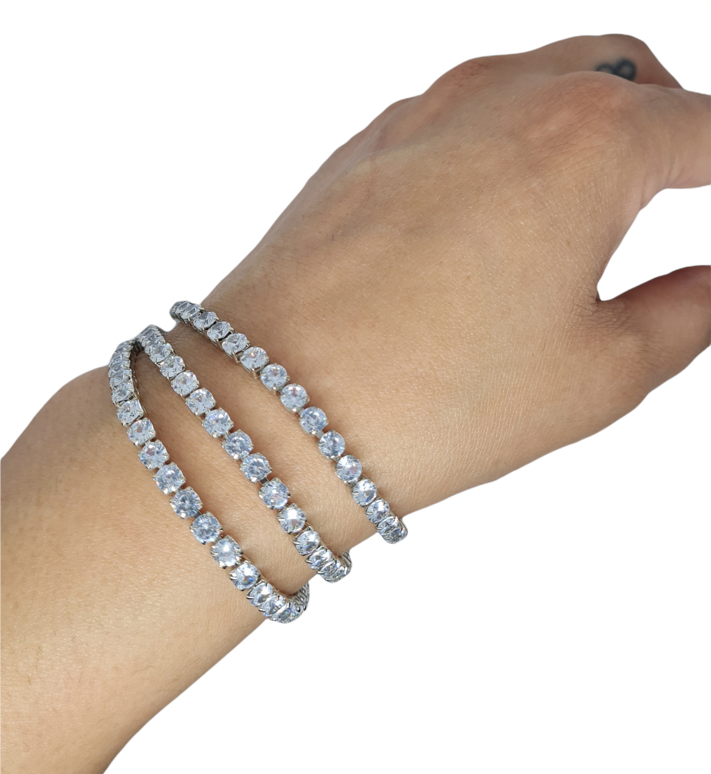 Beautiful Gold Plated Sparkle Tennis Bracelet