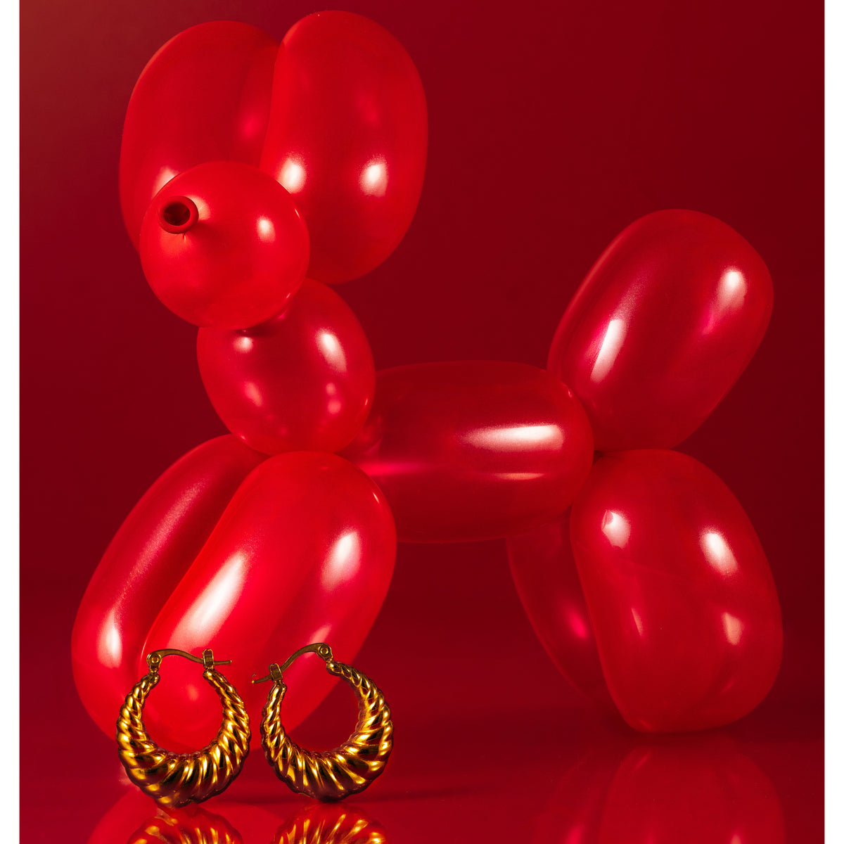 Tarnish Free 18K Gold Plated Scallop Hoops